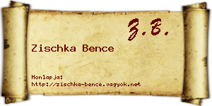Zischka Bence névjegykártya